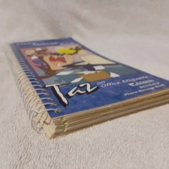 Vintage Looney tunes Tasmanian Devil spiral phone message book - Picture 8 of 10